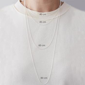 Silberne Halskette von Design Letters in 40, 45, 60 oder 80 cm